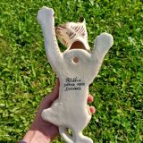 Zoomorphic Bouquetieres Hand-painted Desvres Cats