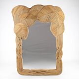 Rattan “leaves” mirror