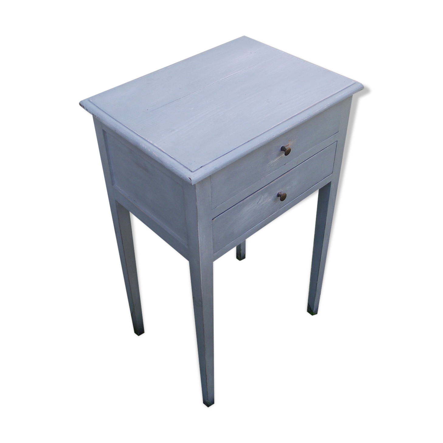 Old painted bedside shabby chic louis XVI style