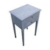 Chevet ancien peint shabby chic style Louis XVI