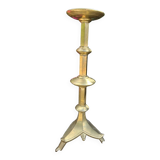 Large solid brass candle holder