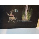 Gouache on African canvas signed: Banat