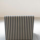 Armchair, striped fabric with flowers, 80s/90s