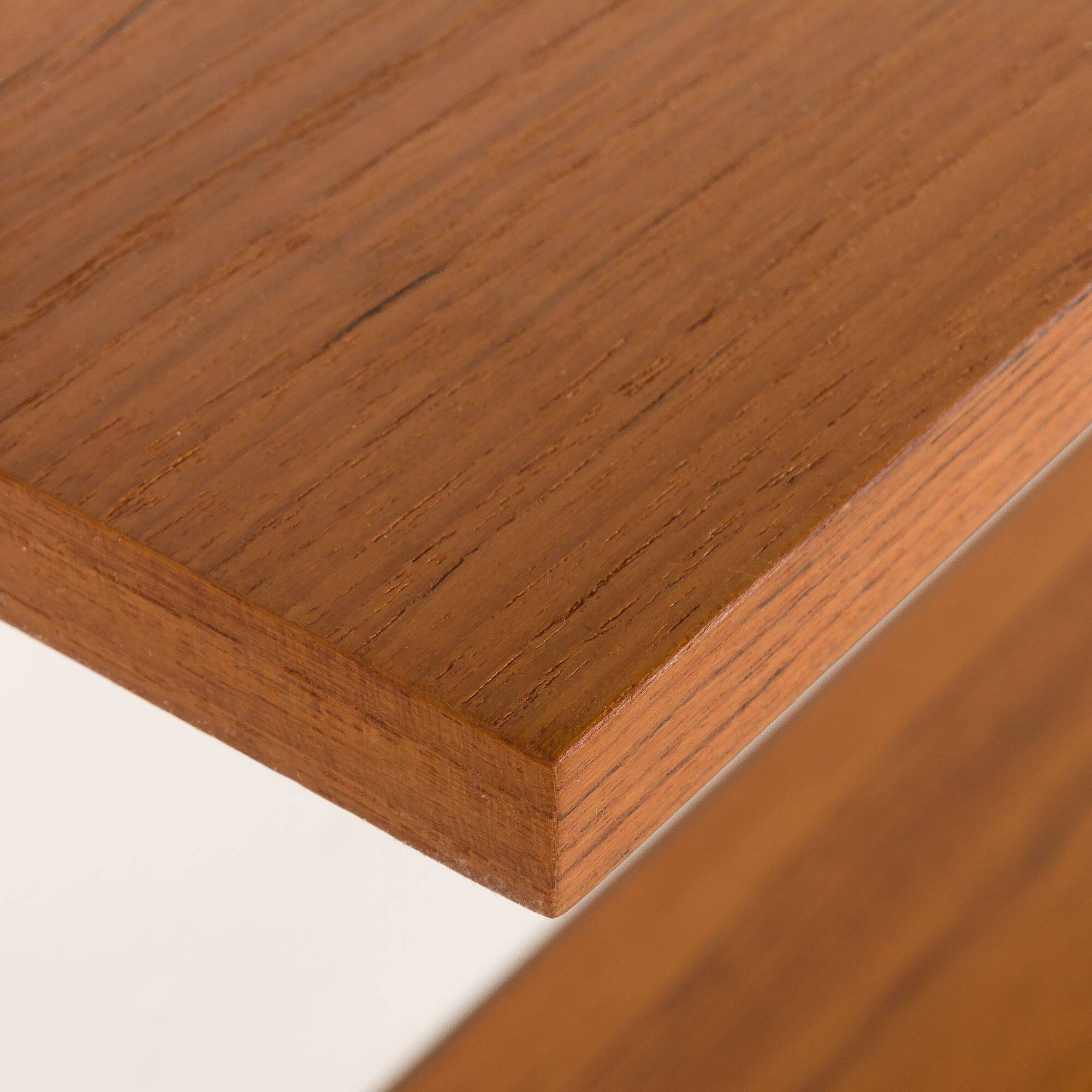 Danish mid-century floating shelves in teak, set of 3, 1960s