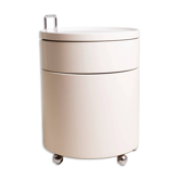 1970s Rolling Bar Cabinet – White Lacquered Finish