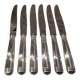6 silver-plated table knives by Christofle Malmaison