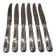 6 silver-plated table knives by Christofle Malmaison