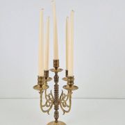 Bougeoir en cuivre rustique français, 1950