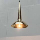 Danish mid-century brass cone pendant lamps, 1950s, set of 2.