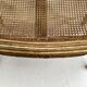 Bench in gilded wood seated in canning dimension: height -71cm- width -66cm-