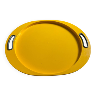 Vintage yellow tray by P.Spagnolo for Biesse-Italy