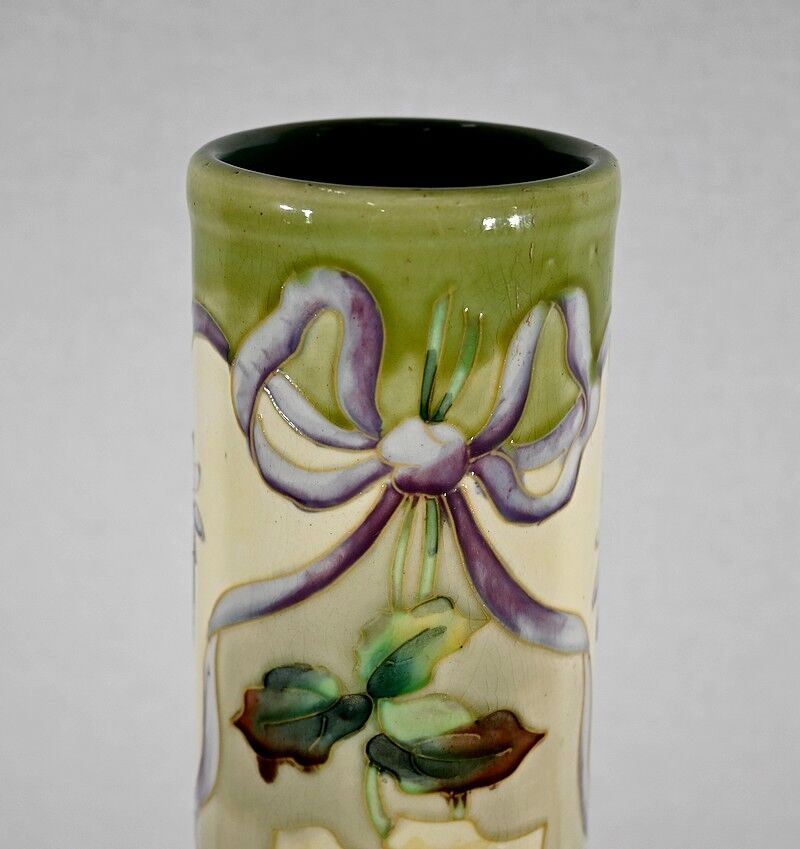 Important earthenware vase by Longchamp, Art Nouveau - 1900