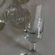 Set of 9 modernist half crystal water wine roller glasses 1960