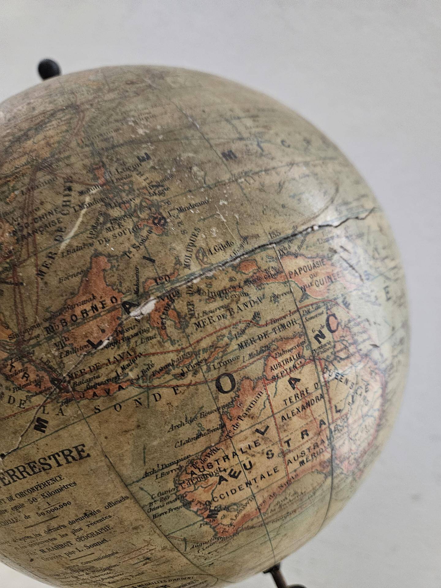 Globe terrestre Napoléon III