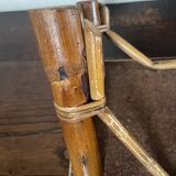 Rattan and canework footrest from the 50s/60s