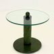 Italian side tables with bamboo base and glass top