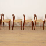 6 x vintage dining chairs | Niels Otto Møller | Model 75 | Teak
