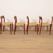 6 x vintage dining chairs | Niels Otto Møller | Model 75 | Teak