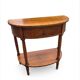 Half-moon console in solid cherry wood