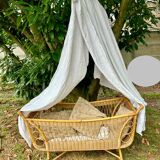 Rattan cradle bed from the 60s
