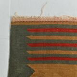 2x6 Red & Green Short Kilim Runner Rug, 73x188Cm