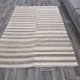 small kilim rug, vintage wool kilim carpet 137x212 cm , hand made carpet.
