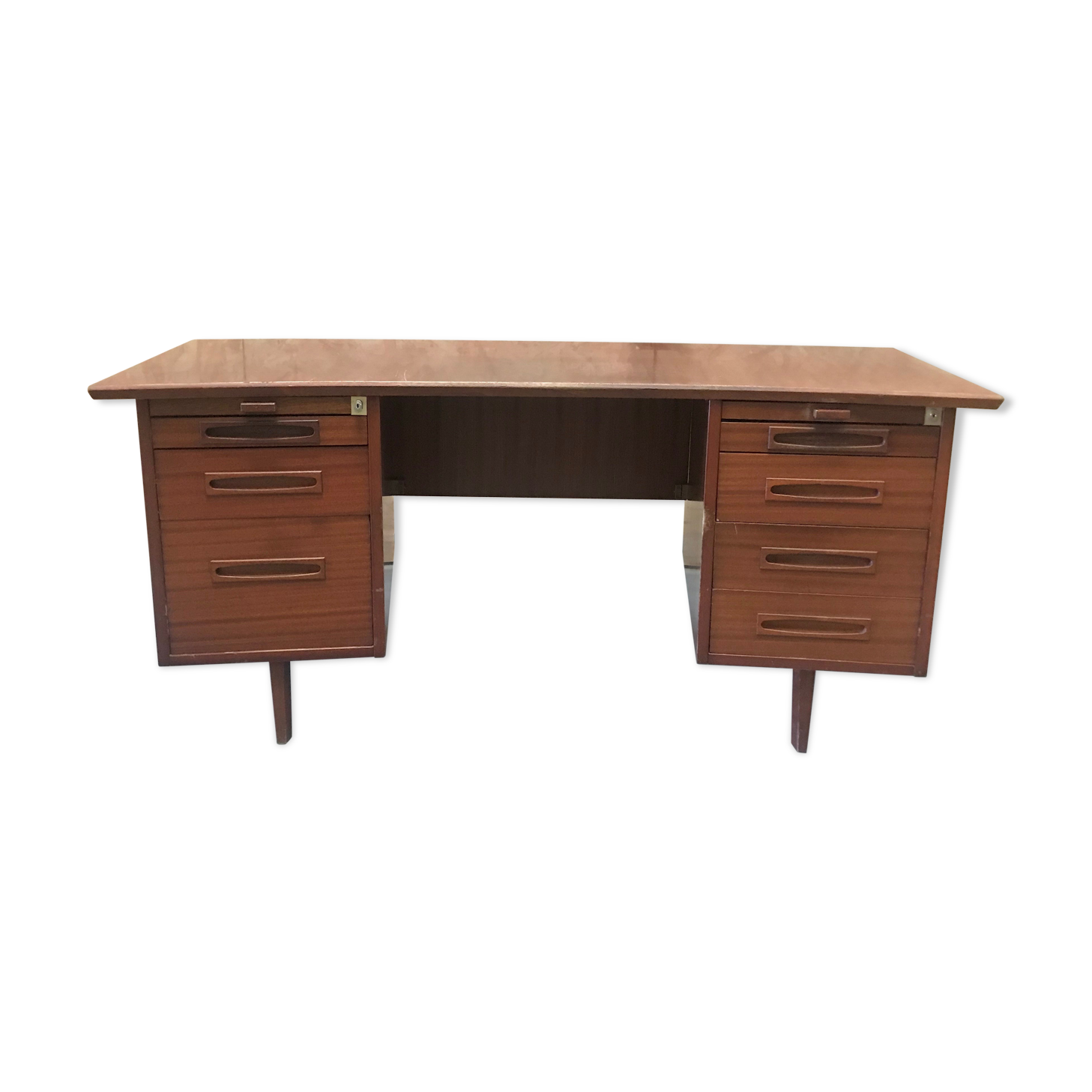 Curved desk Ordo vintage scandinavian teak