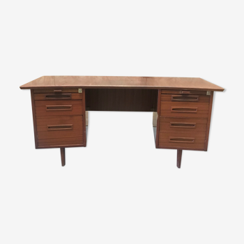 Bureau courbe Ordo vintage scandinave en teck