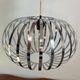 Arditi Italy saucer pendant light from the 80s with metal strips