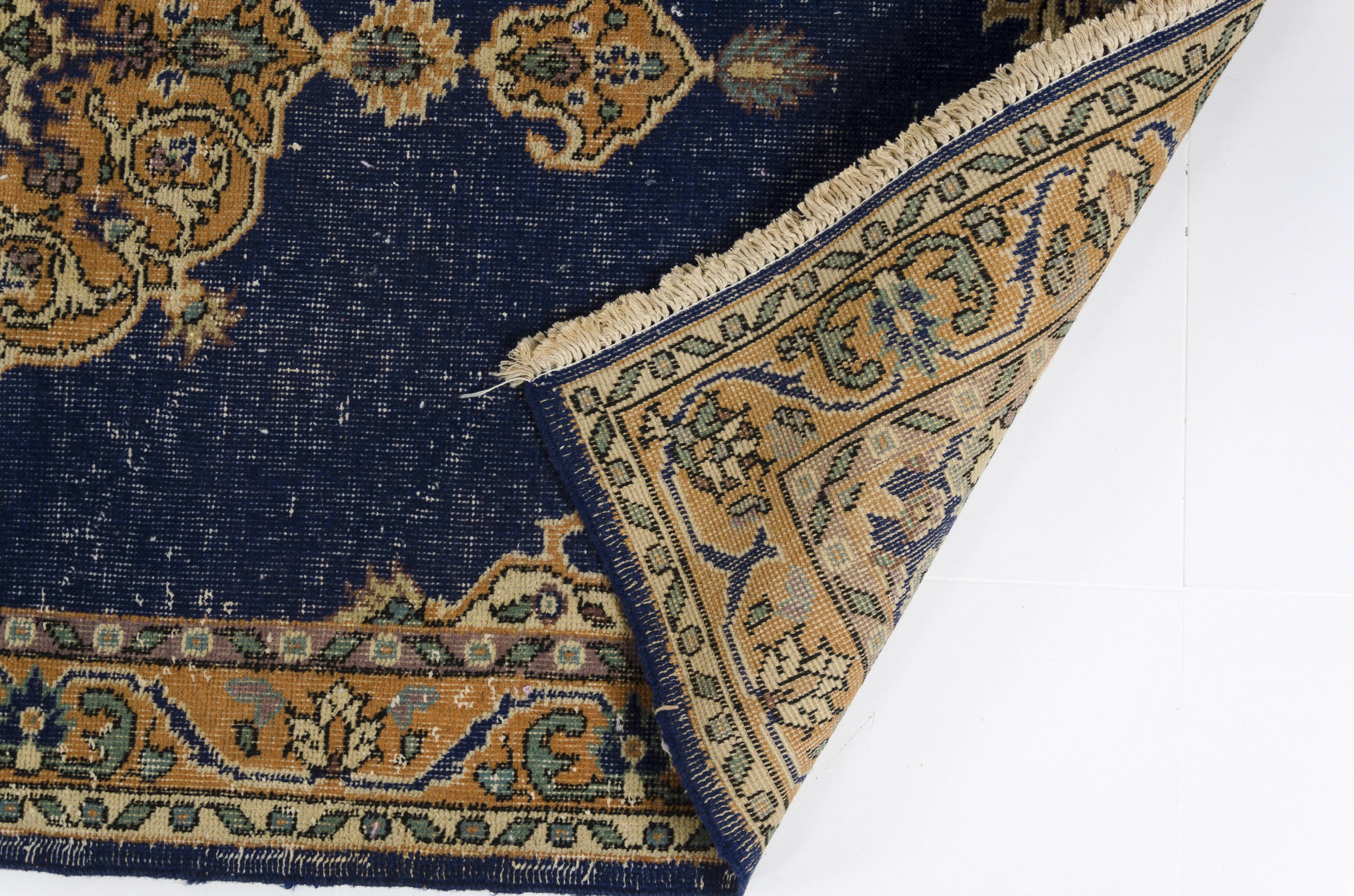 Vintage Turkish Floral Handmade Rug sku-v605