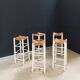 Rustic Handcrafted High Stools, France, 1940s, Set of 5