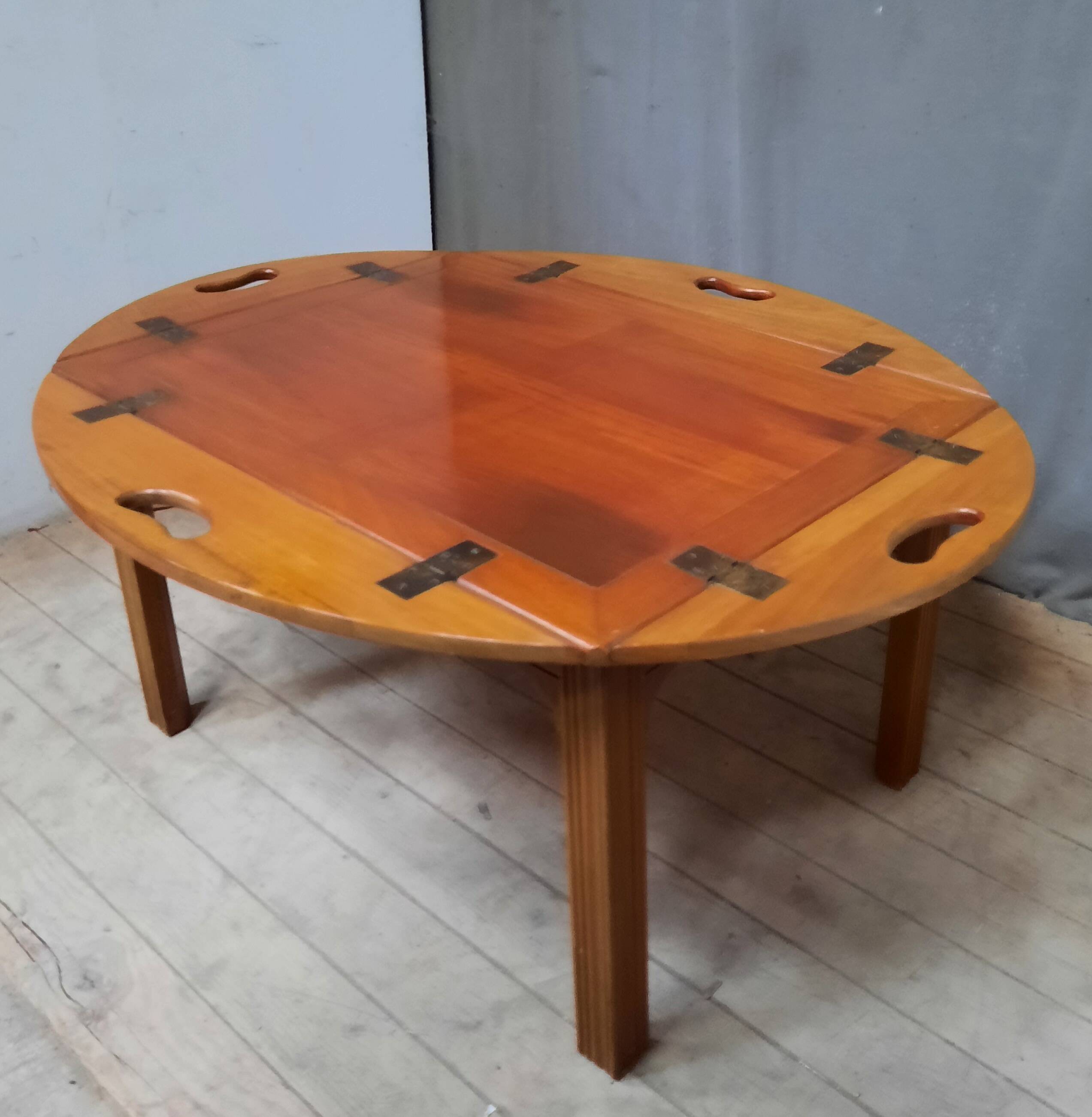 Mahogany boat coffee table