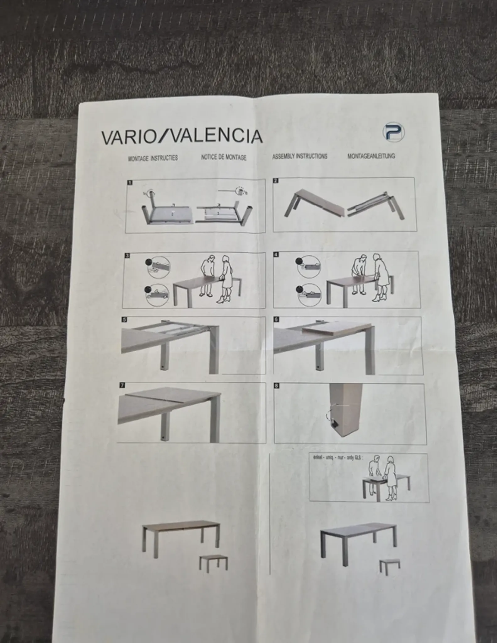 Extensible dining table VARIO – 150 to 240 cm X 90 cm