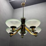 Large Art Deco Murano Glass Chandelier 1960’s