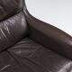Pair of Durlet lounge chairs brown leather Belgium 1960