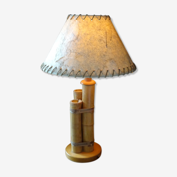 Bamboo naturalist lamp circa 1960
