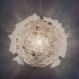 Lampe de plafond en verre Murano à bulles Hillebrand, années 1970, Allemagne