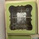 Hungarian Art Deco green and cream kitchen cabinet with glass doors, 1940s
