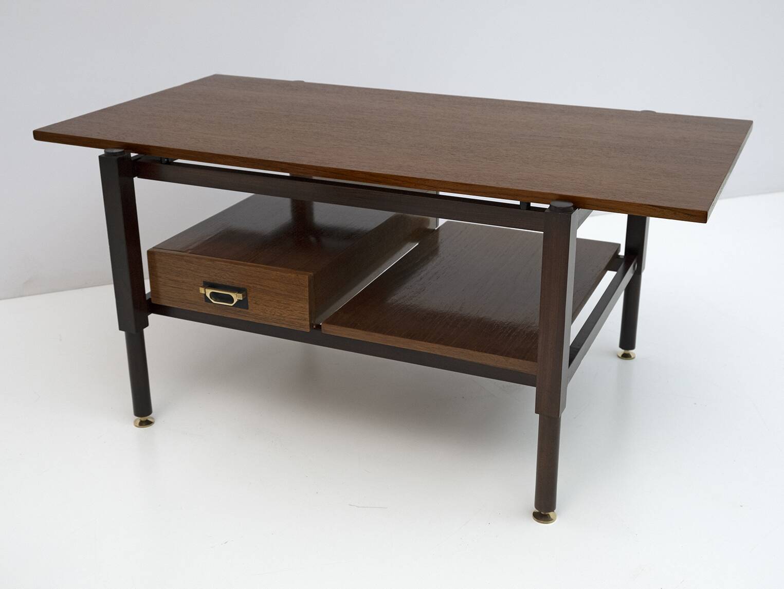 Ico Parisi Mid-Century Modern Italian Mahogany Coffee Table, 1950s