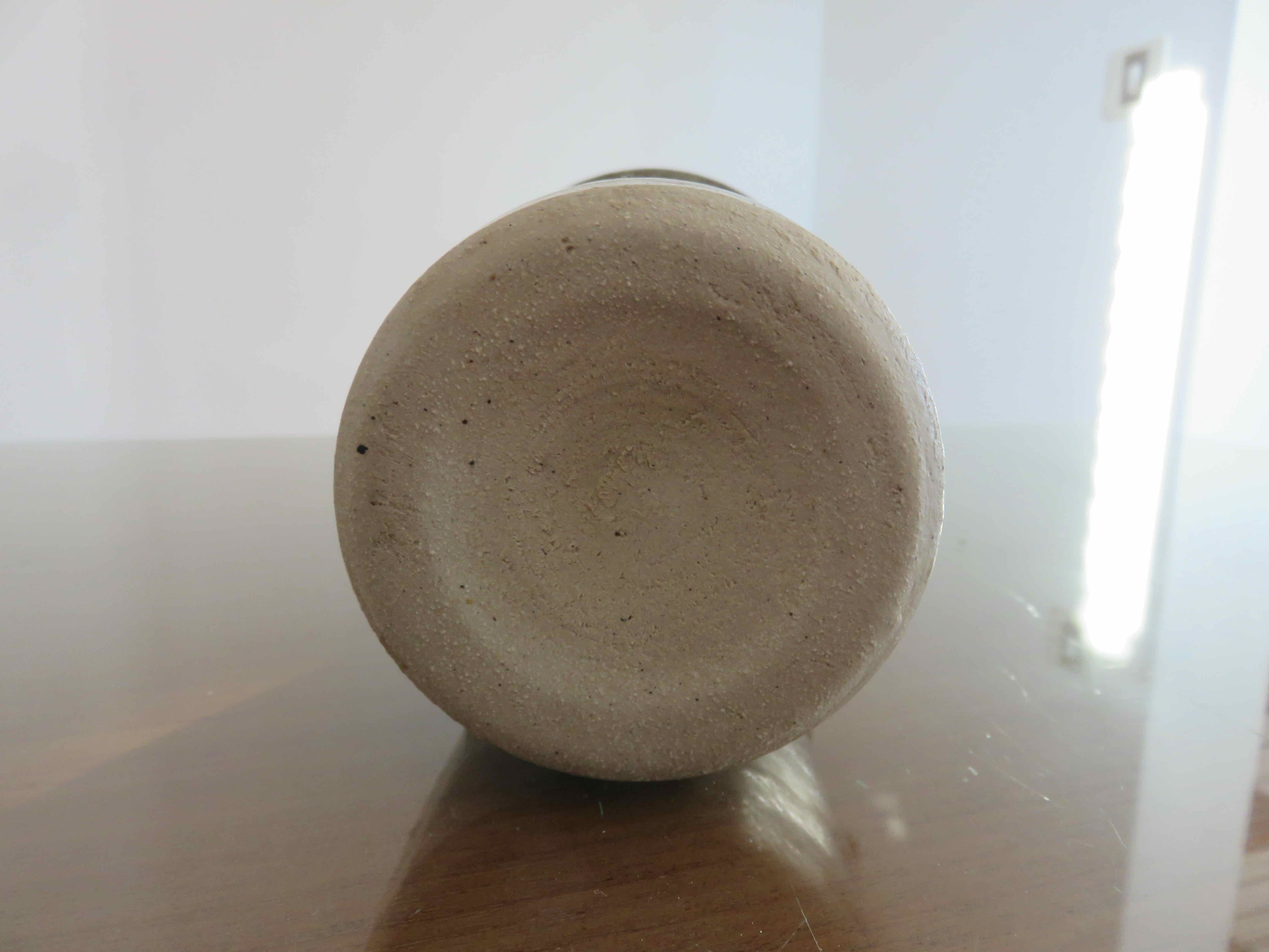 Glazed glazed sandstone soliflore vase 1960