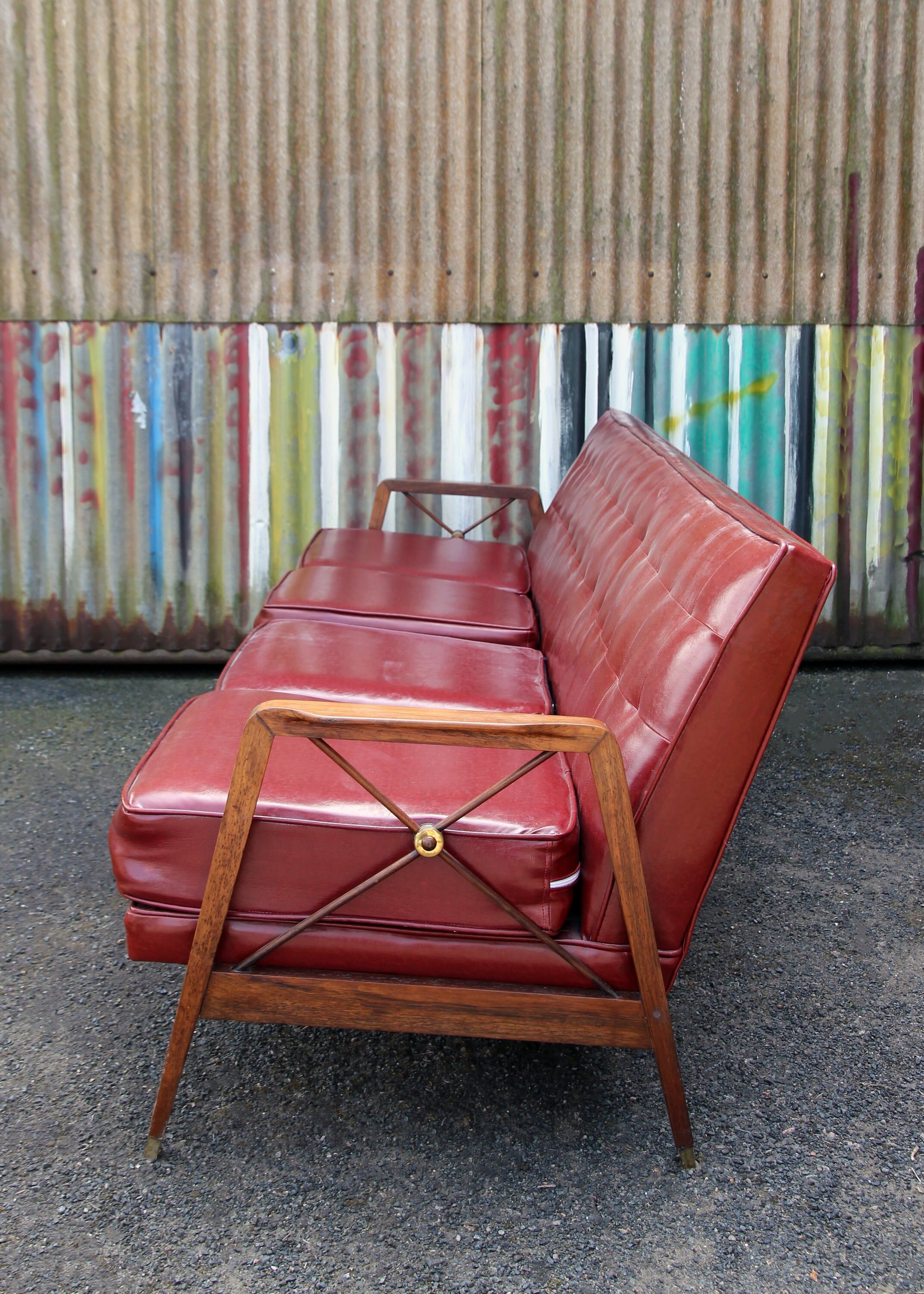 60s Brazilian Sofa by Moveis Cavallaro, Sao Paulo