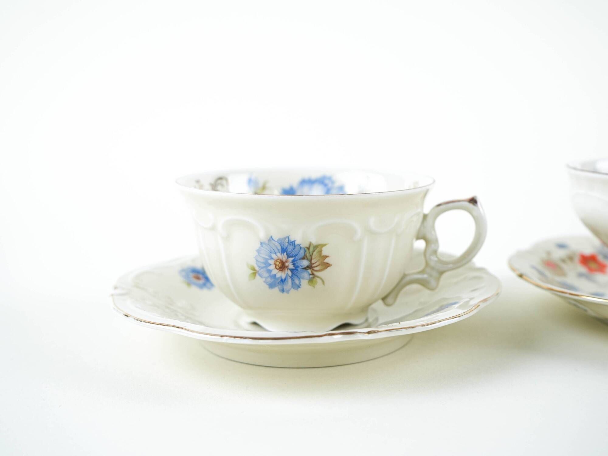 Set of porcelain cups, German design, 20th century, made in Germany