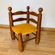 Corner chair wood and straw