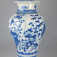Potiche chinoise bleu blanc