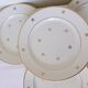 Set of 4 vintage flat plates in Badonviller porcelain
