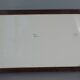 Ancien plateau de service faïence émaillée floral  & bois 1900 57x35 cm C99