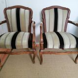 Paire de fauteuils cabriolets