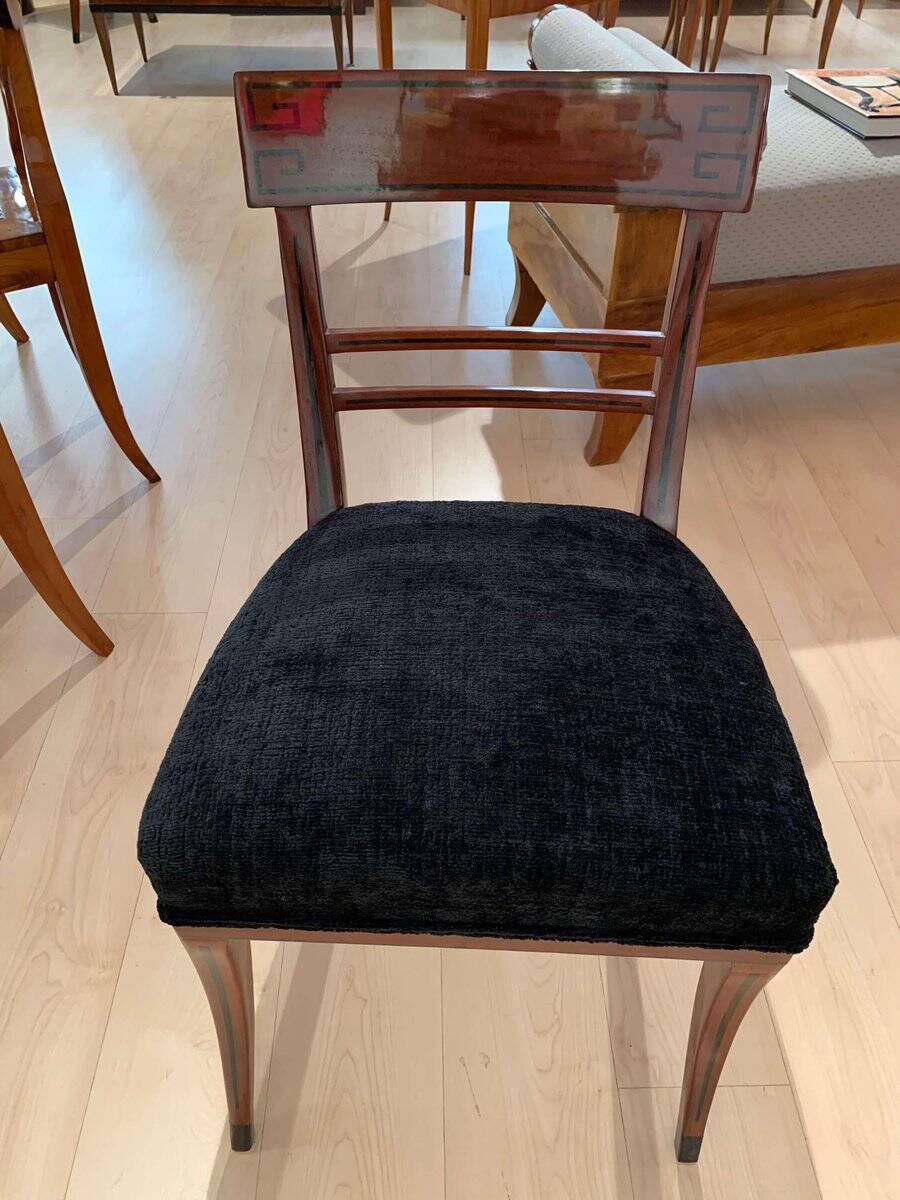 Neoclassical Solid Mahogany Side Chair, 1820s