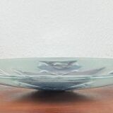Large glass art bowl from mid-century Danish design, 1960s.