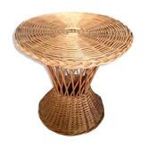 Wicker side table